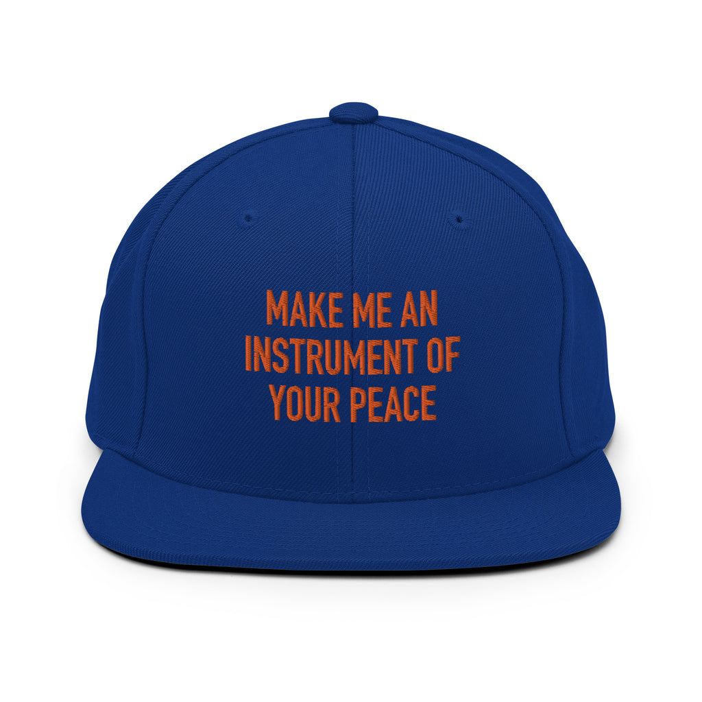 "Instrument" Christian Catholic Snapback Hat in Royal Blue | PAL Campaign