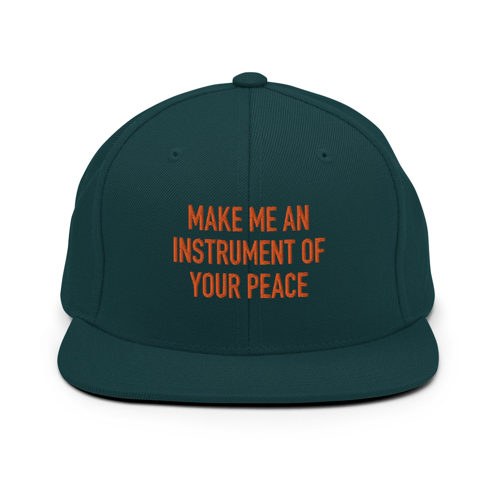 "Instrument" Christian Catholic Snapback Hat in Spruce | PAL Campaign