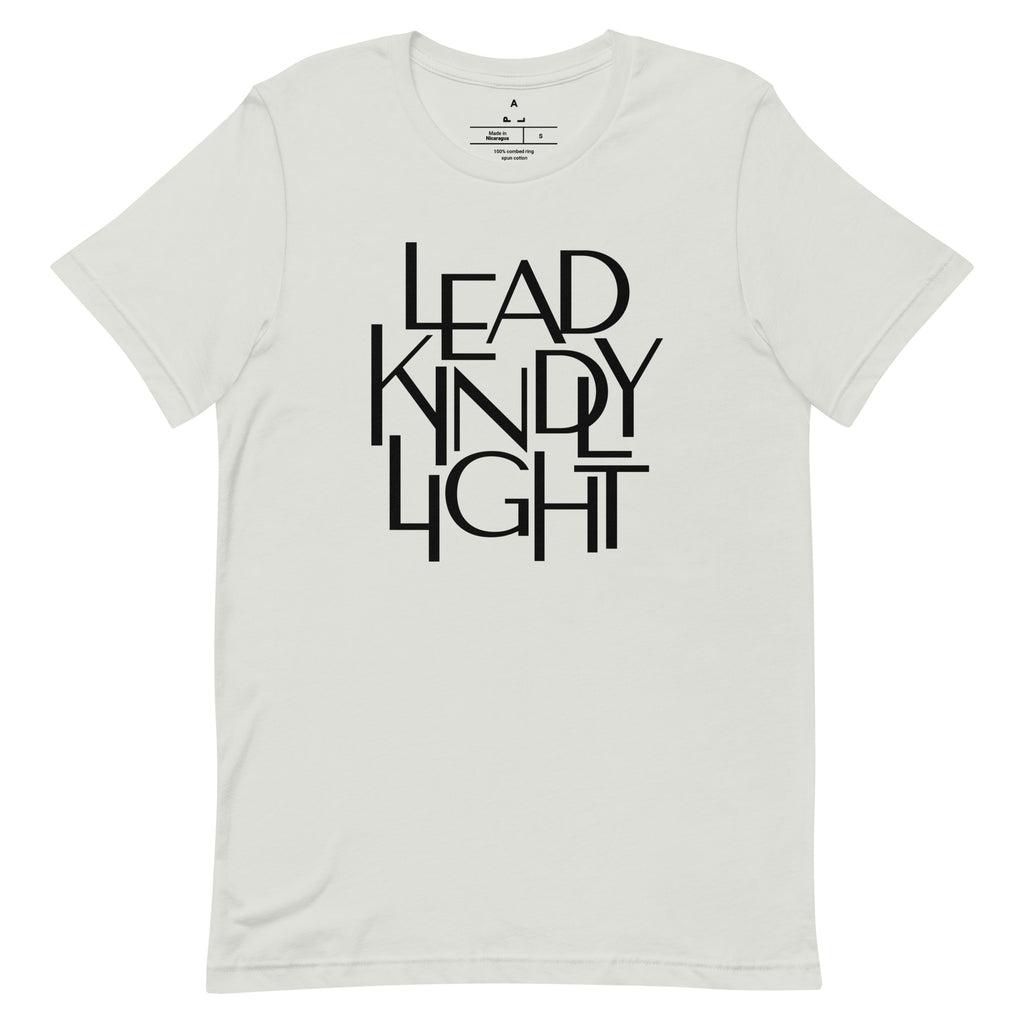 "Lead Kindly Light" Christian Catholic T-Shirt in Silver | PAL Campaign
