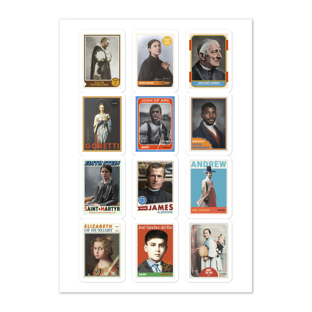 "Saint Deck - 2nd Edition" Christian Catholic Sticker Sheet | PAL Campaign