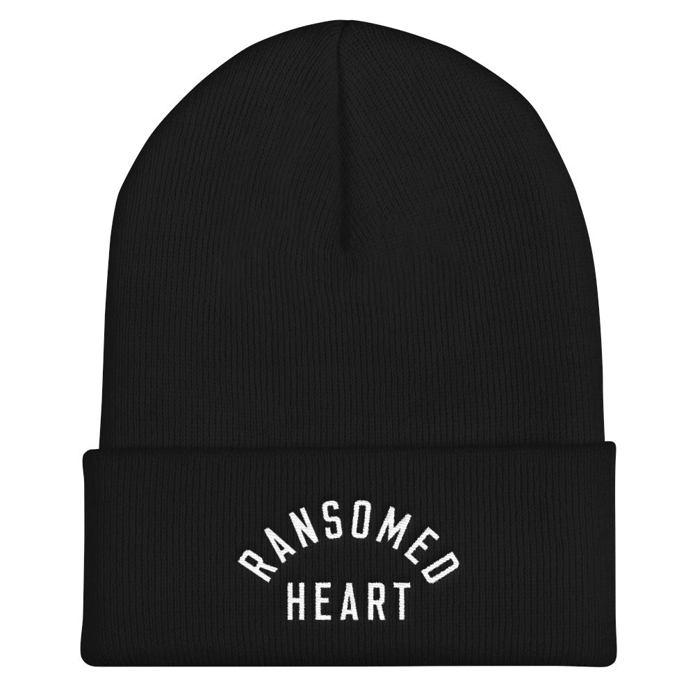 Ransomed Heart Christian Catholic Beanie in Black | PAL Campaign