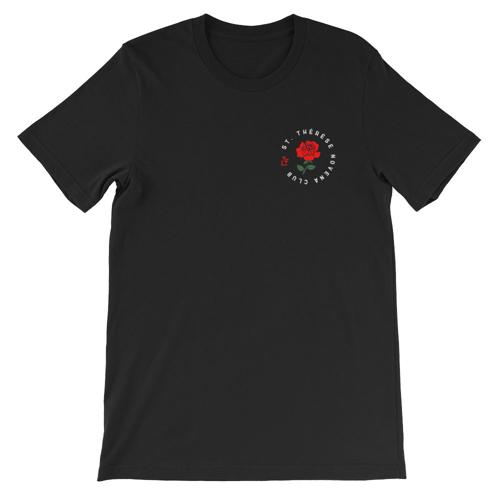 St. Therese Novena Club (Black) Christian Catholic T-Shirt | PAL Campaign