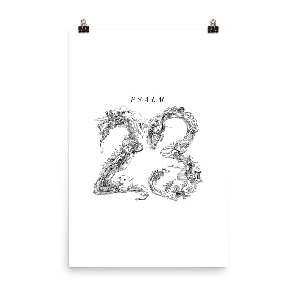 Psalm 23 Christian Catholic Poster Print | PAL Campaign