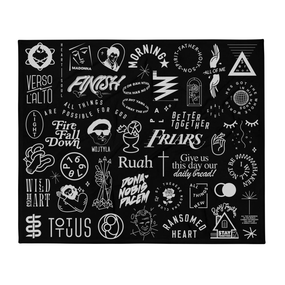 Design Compilation Throw Blanket in Black and White | PAL Campaign